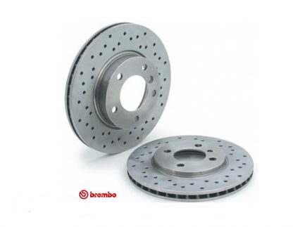 Opel Tigra B Geperforeerde Sportremschijven 4-gaats Achterzijde BREMBO 240X10